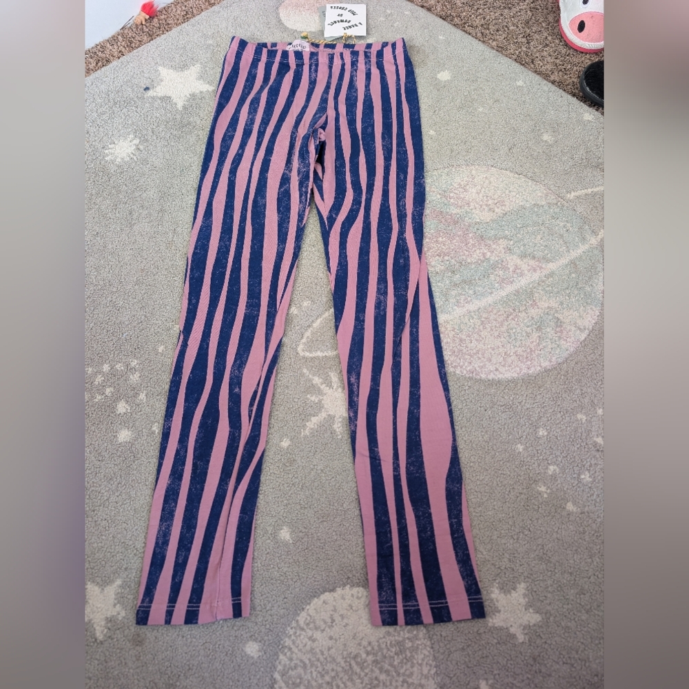 Striped Pink and Blue Leggings